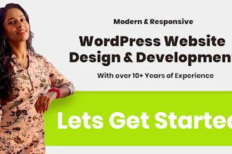 create a professional and responsive, wordpress website