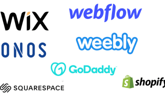 design and build wix, ionos, webflow, godaddy website