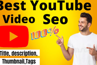 do youtube video seo, growth and ranking expert service