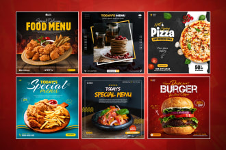 design food posters, instagram ads, and facebook ads