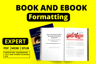 professionally format and publish your book on amazon KDP and other platforms