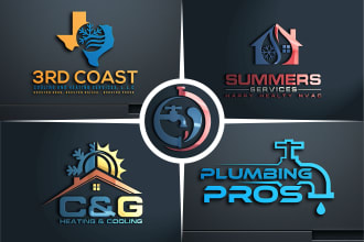 create plumbing heating oil gas air hvac and electrical solar logo
