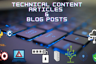 write technical content, articles and blog posts