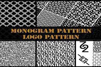 design a monogram pattern design using your logo or initials