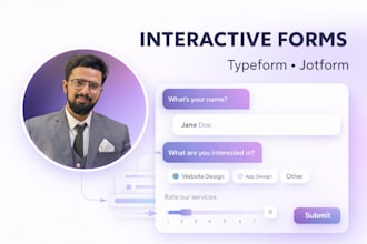 create typeform, jotform or paperform with logic and interactive design