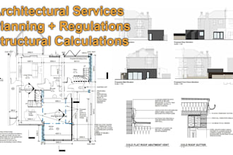 create architectural, building regulation drawings, and structural, 3d visuals