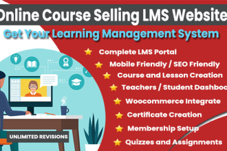develop wordpress elearning website, lms website