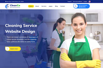 build cleaning service website with appointment booking system