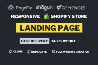 create an attractive shopify product landing page