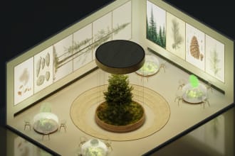 do professional isometric scene realistic archviz rendering
