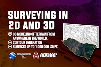 do a topographical survey from google earth