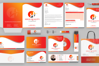 design business card, letterhead, stationery, and brand identity