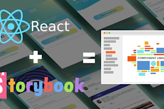 create react next components using stroy book