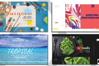 create a youtube thumbnail and channel cover design