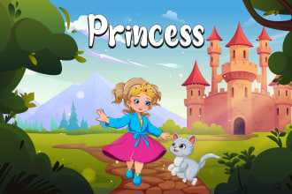 make awesome children picture book illustration and cover