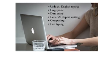 best english and urdu typing with, book composing