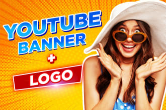 design outstanding channel art, youtube banner, logo