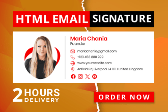 design professional clickable html email signature
