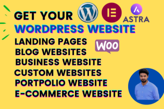 urgently create astra pro, elementor pro, wordpress website