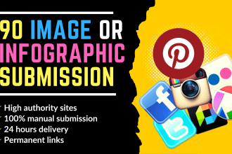 do image or infographic submission manually on 90 high quality sites