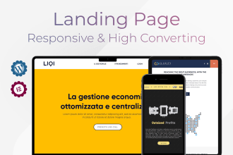 design a landing page, modern and high converting