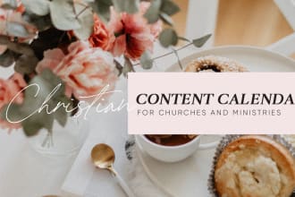 write and create a social media content calendar for your church or ministry