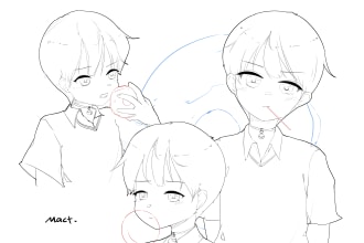 sketch your anime or manga characters in 24 hours
