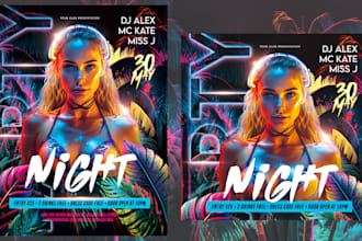 design dj hip hop concert nightclub party event flyer