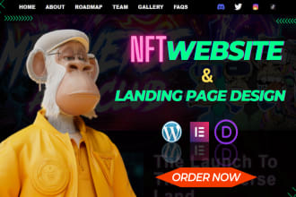 nft landing page or design nft website and nft landing page design