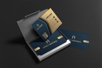 design minimal luxury or modern business card and thank you card