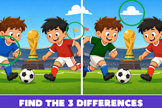 create custom spot the difference puzzles for mobile games and youtube