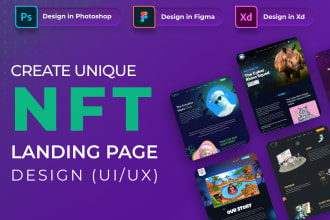 create an awesome nft landing page design