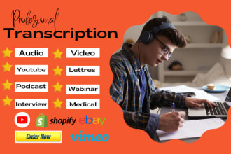 transcribe, audios, videos, podcast, interview, webinar, youtube transcription