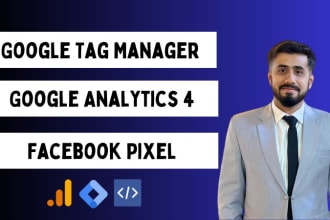 setup google analytics 4, tag manager, facebook pixel, ads conversions tracking