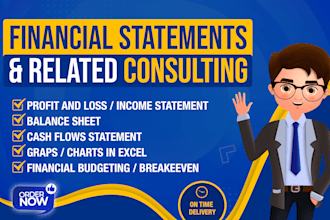 prepare financial statements profit and loss and projections