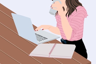 create flat illustration portraits using procreate