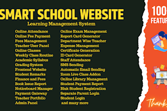 create an online education website or learning management system