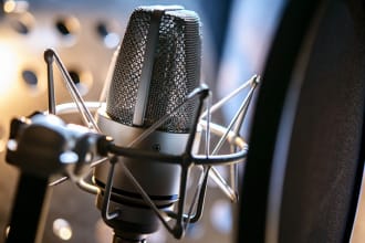 record a professional female voice in english with latin accent