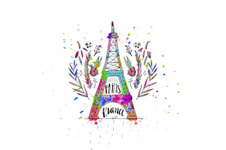 do amazing trendy watercolor graphic t shirt design