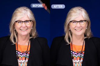 do headshot, portrait, and natural beauty retouch