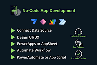 create a no code app with appsheet or powerapps
