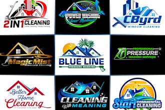 do power washing, house cleaning and pressure washing logo