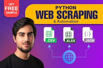 do python web scraping, data mining, web scraper, data scraper