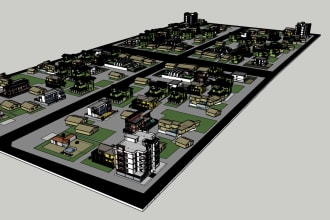 do city,google map or master plan 3d model in sketchup