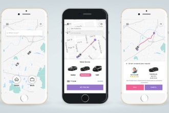 develop uber clone taxi booking app like indrive, uber,cream
