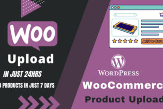 do woocommerce data entry or add product upload to wordpress or shopify  store