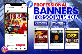 design professional social media banner, post or creative ads