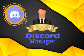 be your professional discord manager or moderator