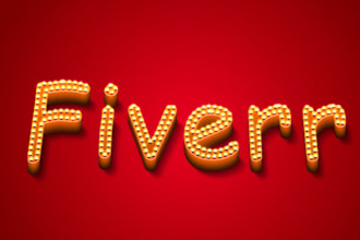 3d Your text or picture logo in Las Vegas Style