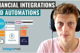 develop your finance automations with integromat, zapier or gaccon, make